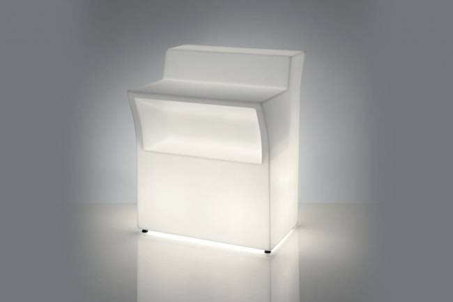 Стойка пластиковая барная светящаяся Jumbo Bar Lighting белый 900х800х1100 мм