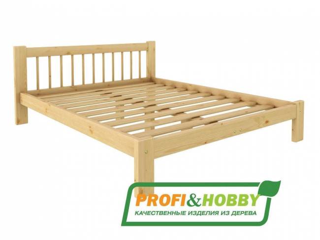 Кровать деревянная "Дачная" 1200 х 2000, сосна