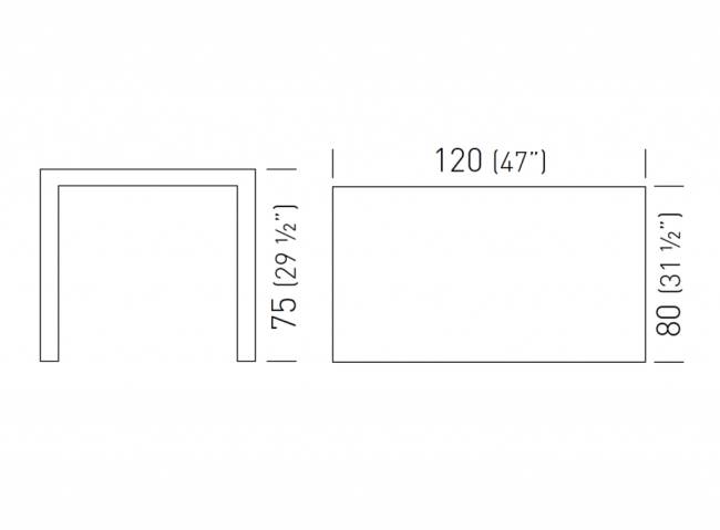 Стол деревянный Together 1200х800х750 мм