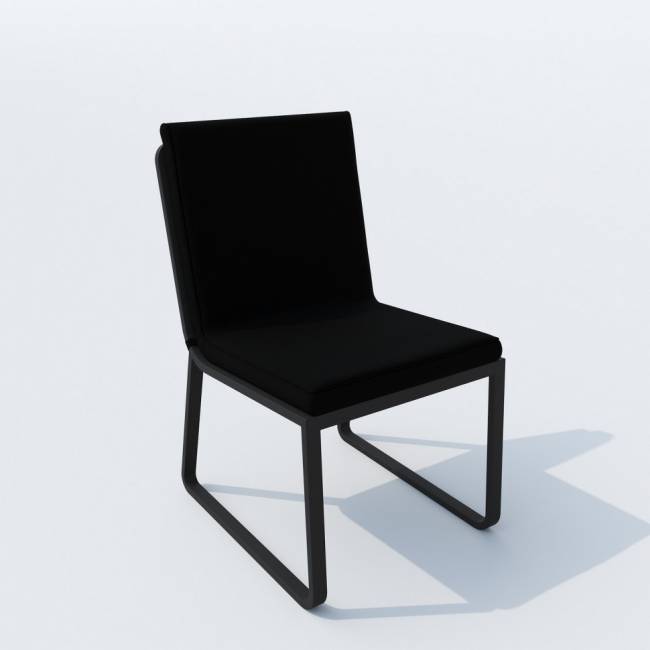 Обеденная группа DIVA GIRA  каркас карбон / стол стекло диа 110 / ткань черная