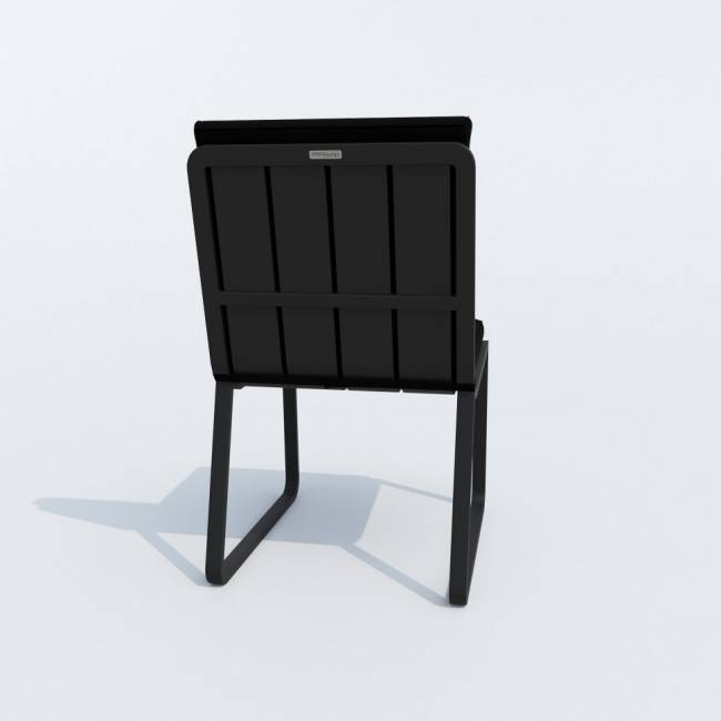 Обеденная группа DIVA GIRA  каркас карбон / стол стекло диа 110 / ткань черная