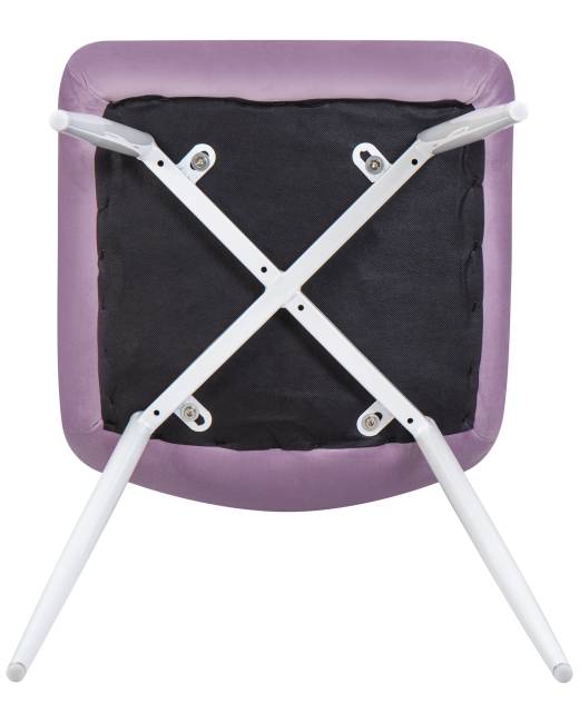 Стул обеденный DOBRIN ALEX, белые ножки, фиолетовый велюр (V108-49)