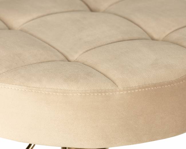 Табурет барный DOBRIN BRUNO GOLD, бежевый велюр (MJ9-10)