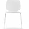 Стул пластиковый на полозьях Babila белый 540х500х800 мм