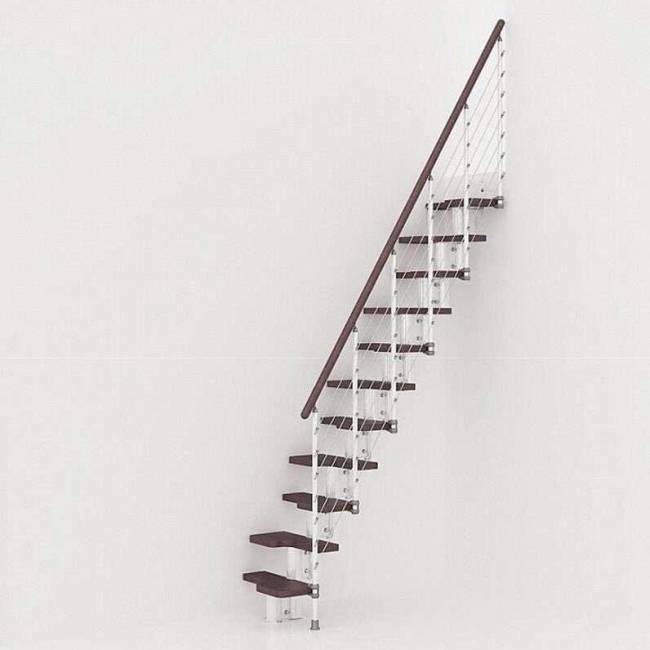 Модульная лестница Kya Г-образная Белый, Темный