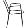 Стул с подлокотниками Дели металл черный