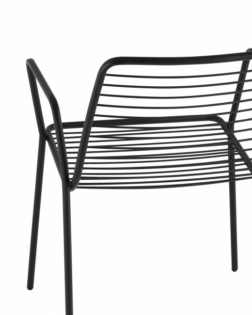 Стул с подлокотниками Дели металл черный