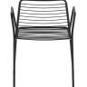 Стул с подлокотниками Дели металл черный