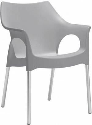 Кресло пластиковое Ola светло-серый 590х540х820 мм