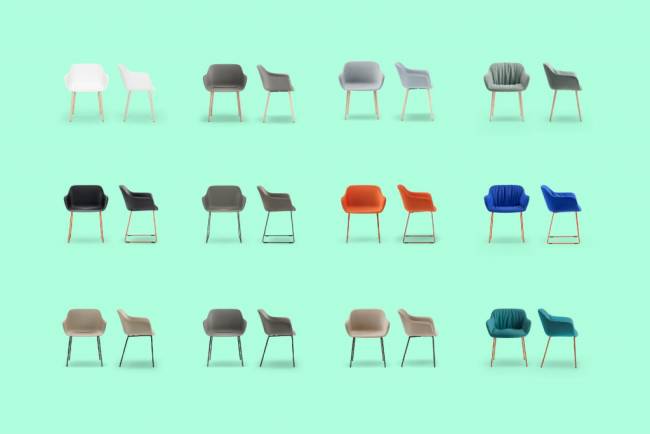 Кресло пластиковое на полозьях Babila XL 630х545х795 мм