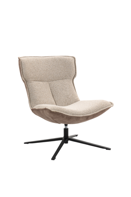 Кресло лаунж Sway бежевый с коричневым