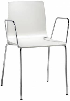 Кресло пластиковое Alice хром, лен 530х520х820 мм