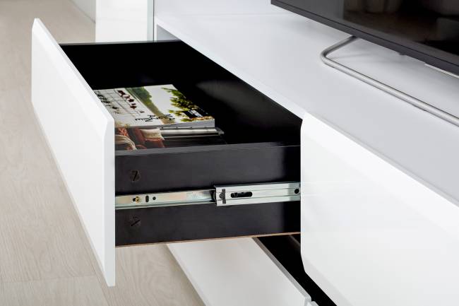 Широкая гостиная Сидней № 28 цвет белый/чёрный/фасады МДФ белый глянец Широкая гостиная Сидней № 28 цвет белый/чёрный/фасады МДФ белый глянец