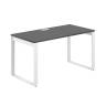 AG.103.AN.L.72.WH  / Стол 1600х600х750  / профиль О-образный: 70х20 белый; лючок: серебро; столешница: антрацит