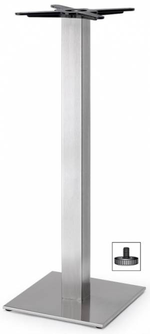 Подстолье металлическое барное Tiffany сатинированный стальной 400х400х1090 мм