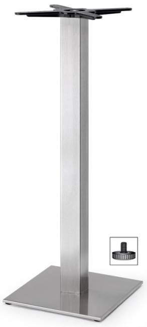 Подстолье металлическое барное Tiffany сатинированный стальной 400х400х1090 мм