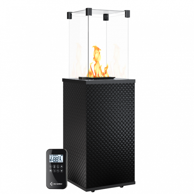 Нагреватель газовый PATIO/MINI/G31/37MBAR/CZ/P - черное стекло, тиснение, пульт