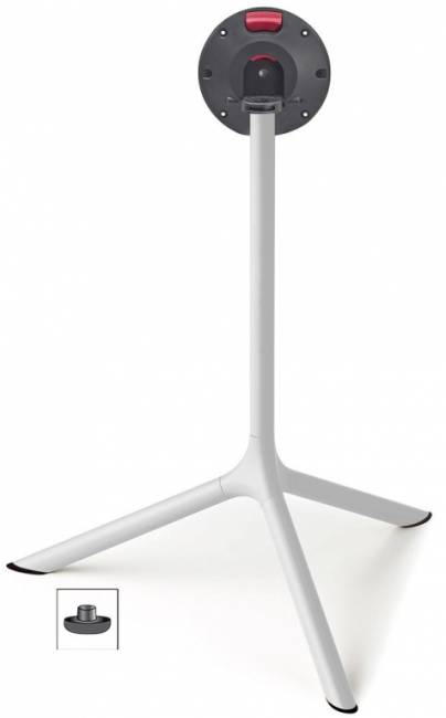 Стол ламинированный обеденный складной Tripe Maxi Folding белый, цементный 700х700х740 мм