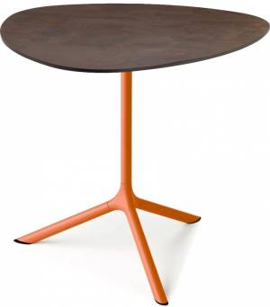 Стол ламинированный обеденный Tripe Maxi терракотовый, кортен 830х830х740 мм