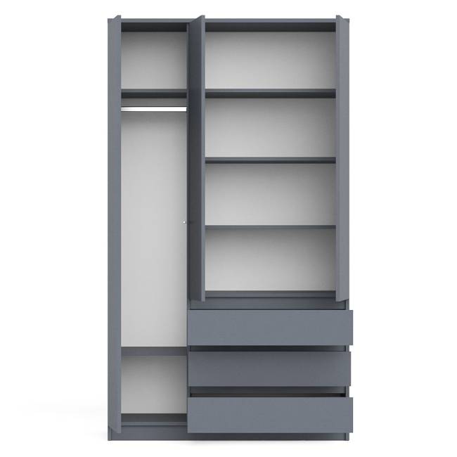 Широкий шкаф-комод Мори МШ1200.1 цвет графит