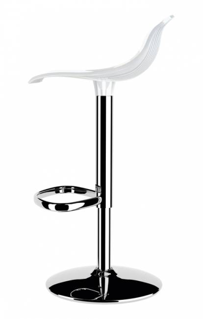 Стул пластиковый барный Aria белый 440х480х730-930 мм Стул пластиковый барный Aria белый 440х480х730-930 мм