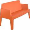 Диван пластиковый двухместный Box Sofa оранжевый 1380x620x800 мм Диван пластиковый двухместный Box Sofa оранжевый 1380x620x800 мм