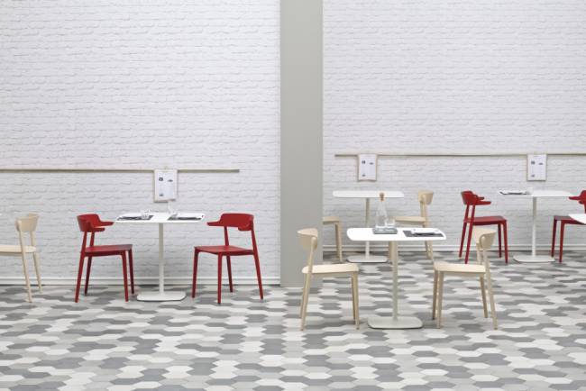 Кресло деревянное Nemea беленый ясень 520х500х765 мм