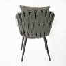 Кресло плетеное с подушками Verona антрацит, темно-серый, темно-коричневый 670х600х770 мм