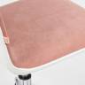 Кресло RIO розовый/белый флок/кож/зам