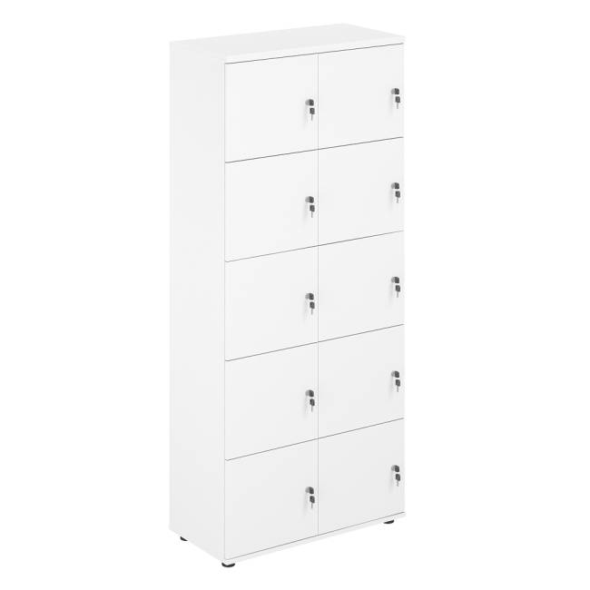 SG.820.WH.WH / Локер 10 ячеек 800х400х1866 / корпус: белый; фасады: белый