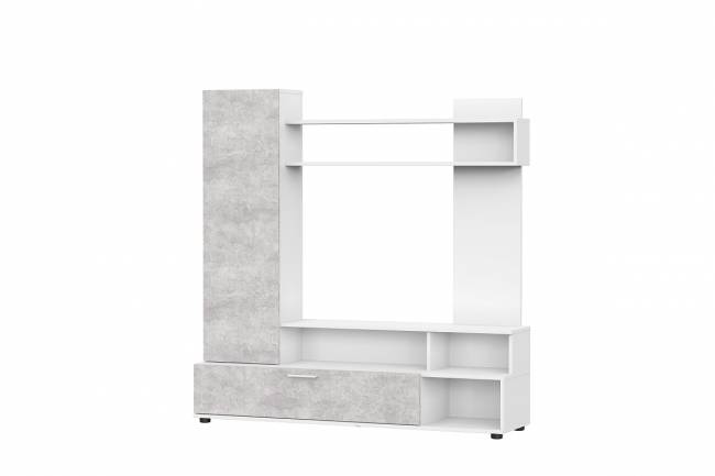 Комплект мебели для гостиной "МГС 9", белый, цемент светлый