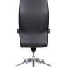 Кресло офисное / Madrid Black / алюминиевая  база / черная экокожа