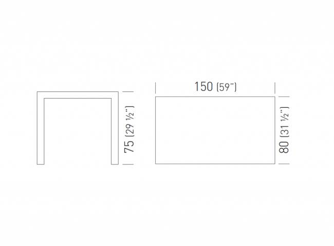 Стол ламинированный Space 1500х800х750 мм