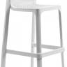 Стул пластиковый барный Net Stool белый 490х525х1015 мм