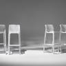 Стул пластиковый барный Net Stool белый 490х525х1015 мм