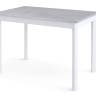 Стол Dikline L110 Бетон (ЛДСП EGGER)/Опоры белый