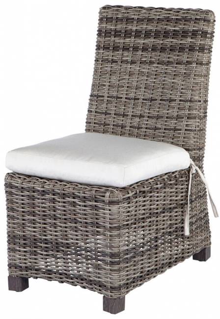 Кресло без подлокотников "Авалон", из искусственного ротанга, серый, темно-серый
