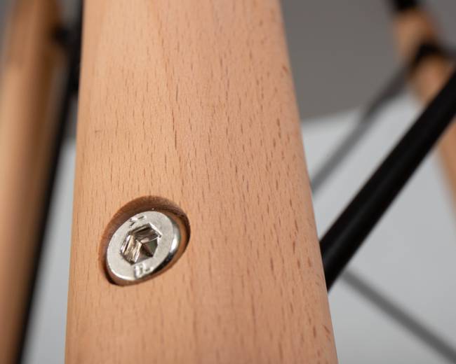 Стол обеденный DOBRIN CHELSEA`80, ножки светлый бук, столешница светло-серый (GR-01)