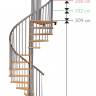 Винтовая лестница SPIRAL EFFECT d140 Серебро
