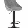 Стул барный DOBRIN LOGAN BLACK, серый велюр (MJ9-75)