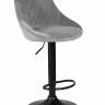 Стул барный DOBRIN LOGAN BLACK, серый велюр (MJ9-75)