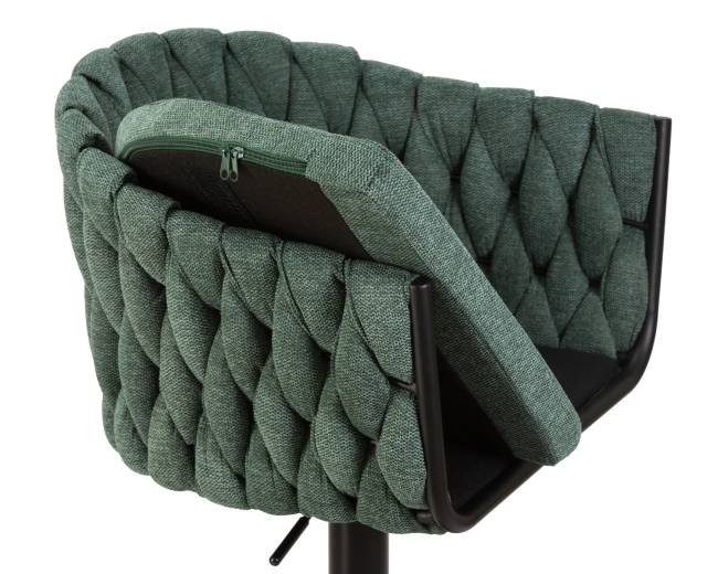 Набор 2 шт Стул барный DOBRIN LEON, зеленая ткань (LAR 275-23)