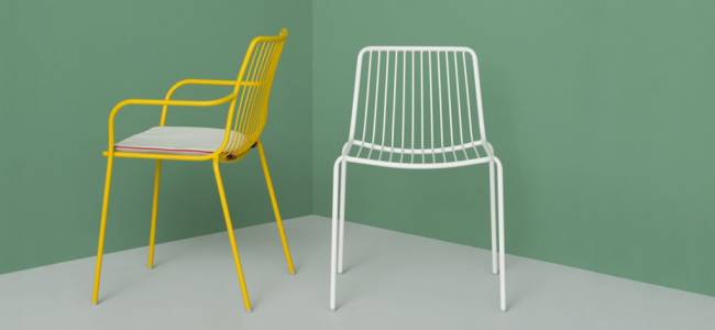 Стул металлический Nolita белый 550х535х770 мм