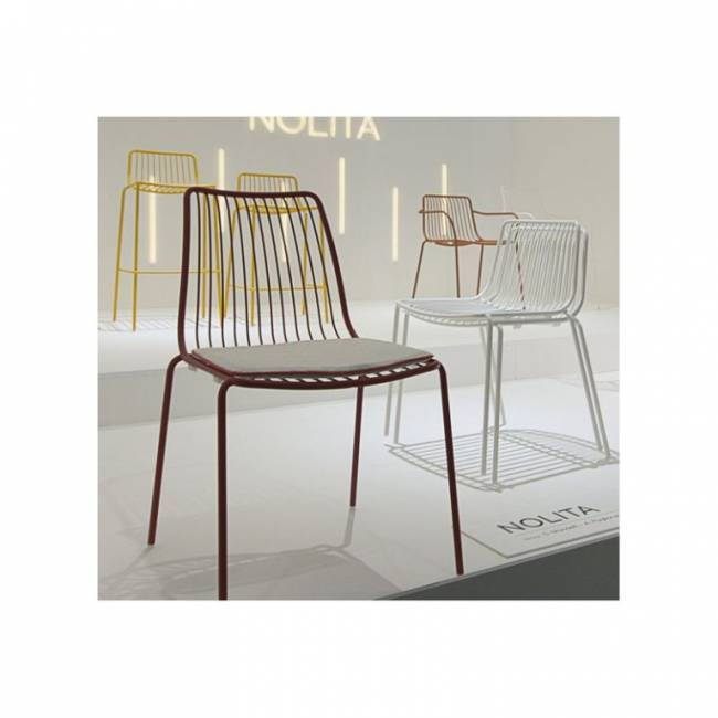 Стул металлический Nolita белый 550х535х770 мм