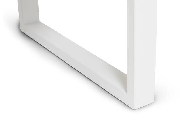 "Варадеро" журнальный стол из HPL 110х60 H43, каркас алюминий белый муар, цвет столешницы "молочный"