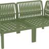 Диван пластиковый двухместный с подушками Portofino Lounge зеленый, светло-коричневый 1600х800х690 мм Диван пластиковый двухместный с подушками Portofino Lounge зеленый, светло-коричневый 1600х800х690 мм
