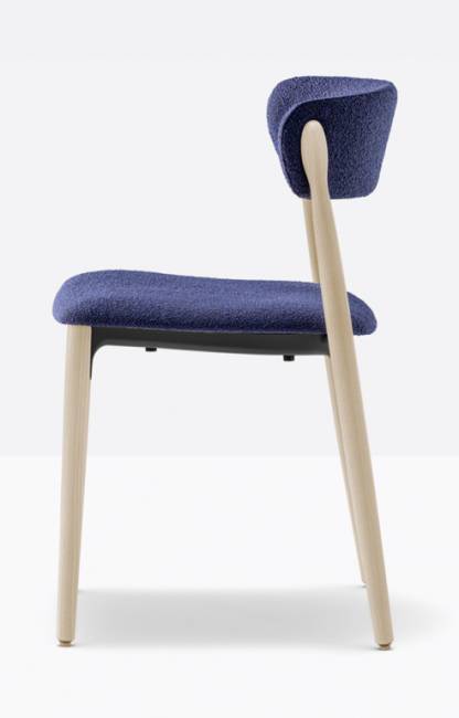 Стул деревянный с обивкой Nemea беленый ясень 520х500х780 мм