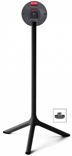 Подстолье металлическое барное складное Tripe Folding черный Ø610х1090 мм