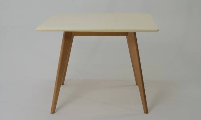 Стол Сканди М 100 натур/слоновая кость со стульями Ингольф слоновая кость