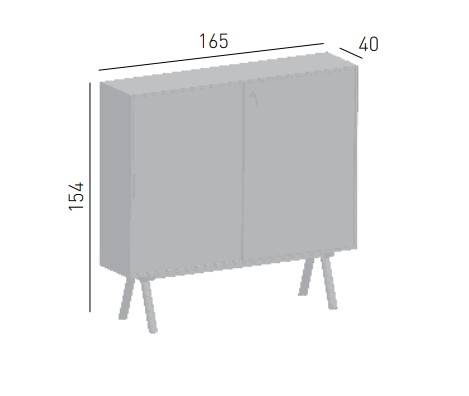 Комод офисный Cabinet 2027 1650х400х1540 мм Комод офисный Cabinet 2027 1650х400х1540 мм